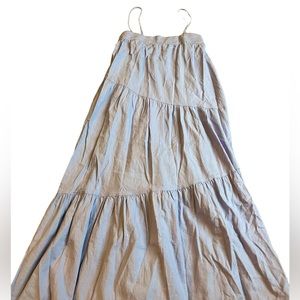 Baby blue tiered Abercrombie maxi dress